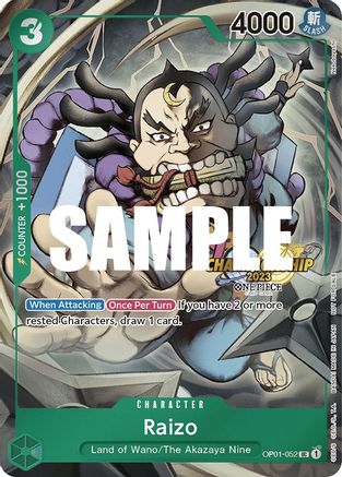 Image of Raizo (CS 2023 Event Pack) (OP01-052) - One Piece Promotion Cards Foil