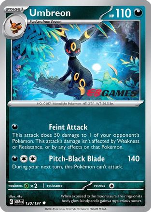 Image of Umbreon 130/197  - Reverse Holofoil Miscellaneous Cards & Products - Promo