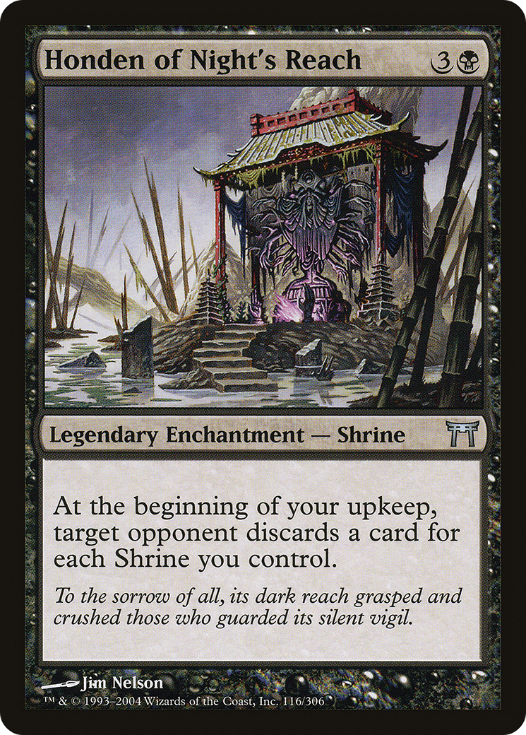 Image of Honden of Night's Reach (CHK-116) - Champions of Kamigawa Foil