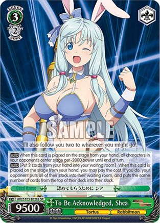 Image of To Be Acknowledged, Shea (SR) (ARI/S103-E026S SR) - Arifureta: From Commonplace to World's Strongest