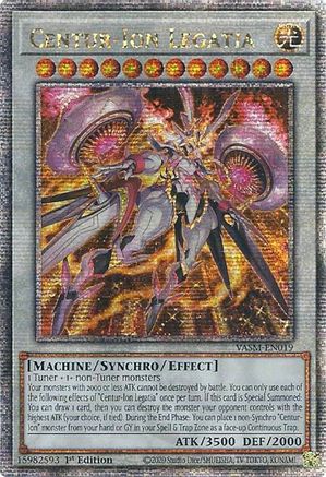 Image of Centur-Ion Legatia (Quarter Century Secret Rare) (VASM-EN019) - Valiant Smashers 1st Edition