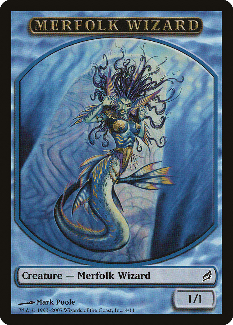 Image of Merfolk Wizard Token (LRW-004) - Lorwyn Tokens