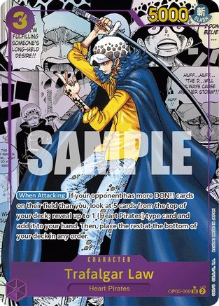 Image of Trafalgar Law (069) (Alternate Art) (Manga) (OP05-069) - Awakening of the New Era Foil