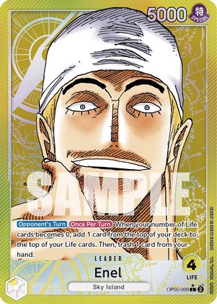 Image of Enel (098) (Alternate Art) (OP05-098) - Awakening of the New Era Foil