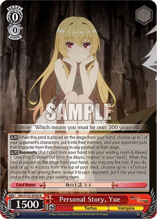 Image of Personal Story, Yue (ARI/S103-E050 R) - Arifureta: From Commonplace to World's Strongest