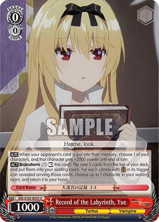 Image of Record of the Labyrinth, Yue (ARI/S103-E055 U) - Arifureta: From Commonplace to World's Strongest