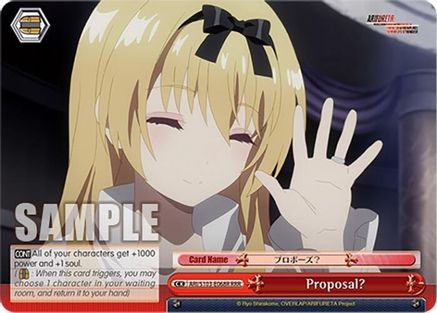 Image of Proposal? (RRR) (ARI/S103-E068R RRR) - Arifureta: From Commonplace to World's Strongest