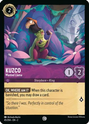 Image of Kuzco - Wanted Llama (45/204) - Rise of the Floodborn Cold Foil