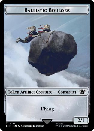 Image of Ballistic Boulder // Food (0023) Double-Sided Token (Surge Foil) (LTR-21 // 23) - The Lord of the Rings: Tales of Middle-earth Foil