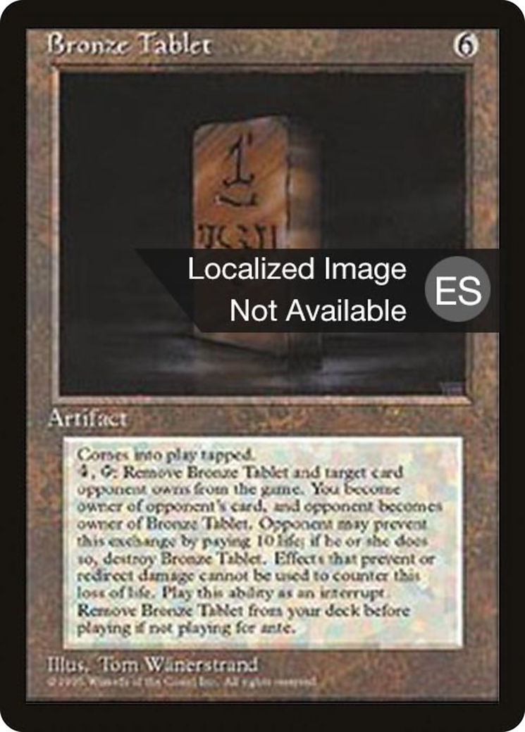 Image of Bronze Tablet (4BB-) - Fourth Edition Foreign Black Border