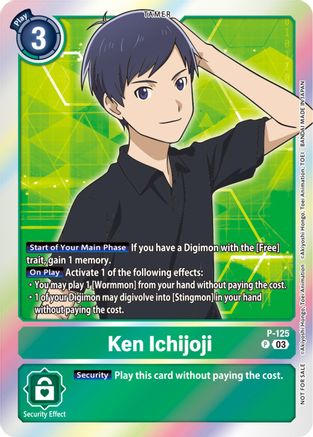Image of Ken Ichijoji - P-125 (Tamer Party Pack -The Beginning- Ver. 2.0) (P-125) - Digimon Promotion Cards Foil