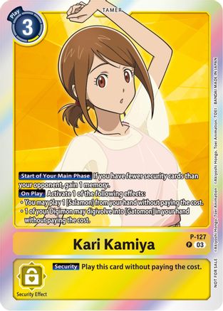 Image of Kari Kamiya - P-127 (Tamer Party Pack -The Beginning- Ver. 2.0) (P-127) - Digimon Promotion Cards Foil