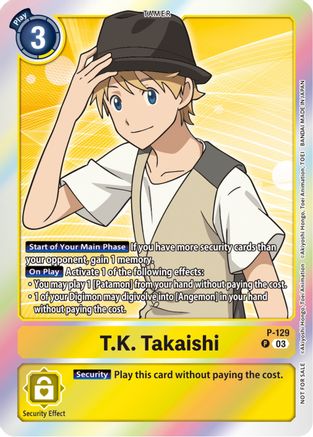 Image of T.K. Takaishi - P-129 (Tamer Party Pack -The Beginning- Ver. 2.0) (P-129) - Digimon Promotion Cards Foil