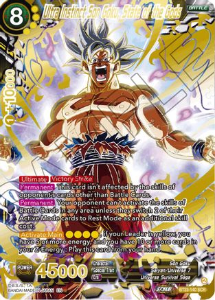 Image of Ultra Instinct Son Goku, State of the Gods (BT23-140) - Perfect Combination Foil