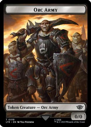 Image of Orc Army (0019) // Food (0022) Double-Sided Token (Surge Foil) (LTR-19 // 22) - The Lord of the Rings: Tales of Middle-earth Foil