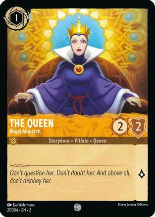 Image of The Queen - Regal Monarch (27/204) - Rise of the Floodborn Cold Foil