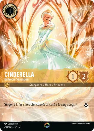 Image of Cinderella - Ballroom Sensation (Enchanted) (205/204) - Rise of the Floodborn Holofoil