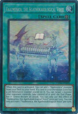 Image of Vaalmonica, the Agathokakological Voice (CR) (VASM-EN035) - Valiant Smashers 1st Edition
