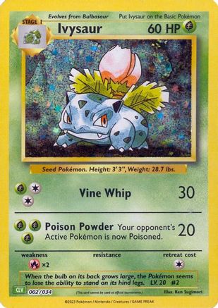 Image of Ivysaur 002/034  - Holofoil Trading Card Game Classic - Classic Collection