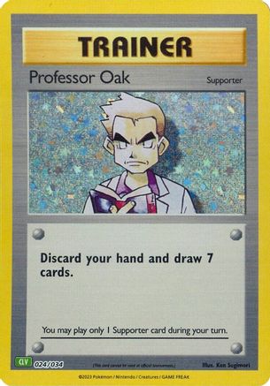 Image of Professor Oak (CLV) 024/034  - Holofoil Trading Card Game Classic - Classic Collection