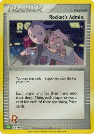 Image of Rocket's Admin. (CLV) 026/034  - Holofoil Trading Card Game Classic - Classic Collection