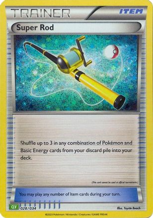 Image of Super Rod (CLV) 028/034  - Holofoil Trading Card Game Classic - Classic Collection