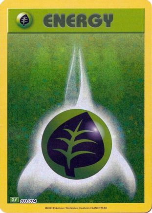 Image of Basic Grass Energy 033/034  - Holofoil Trading Card Game Classic - Classic Collection