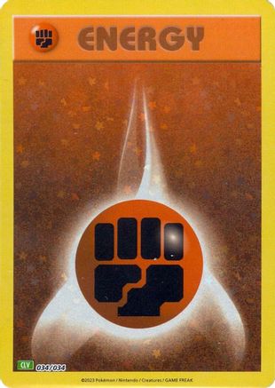 Image of Basic Fighting Energy 034/034  - Holofoil Trading Card Game Classic - Classic Collection