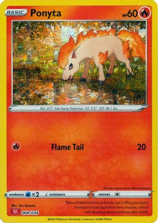 Image of Ponyta 004/034  - Holofoil Trading Card Game Classic - Classic Collection