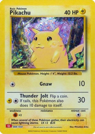 Image of Pikachu 008/034  - Holofoil Trading Card Game Classic - Classic Collection
