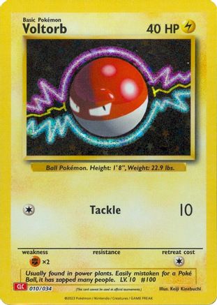 Image of Voltorb 010/034  - Holofoil Trading Card Game Classic - Classic Collection