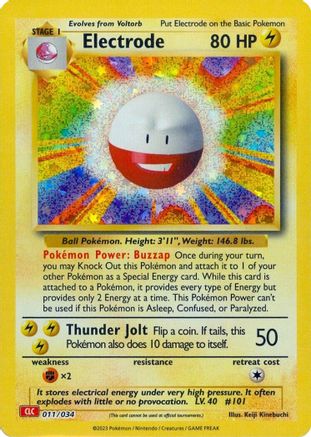 Image of Electrode 011/034  - Holofoil Trading Card Game Classic - Classic Collection