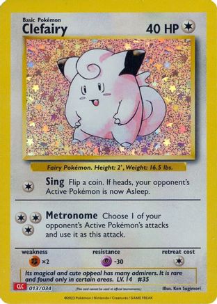 Image of Clefairy 013/034  - Holofoil Trading Card Game Classic - Classic Collection