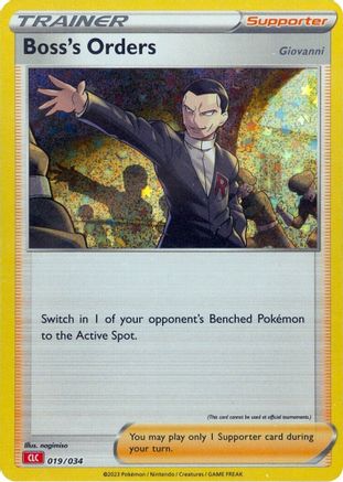 Image of Boss's Orders (CLC) 019/034  - Holofoil Trading Card Game Classic - Classic Collection