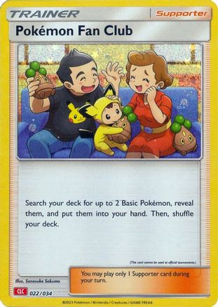 Image of Pokemon Fan Club (CLC) 022/034  - Holofoil Trading Card Game Classic - Classic Collection
