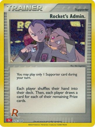 Image of Rocket's Admin. (CLC) 025/034  - Holofoil Trading Card Game Classic - Classic Collection