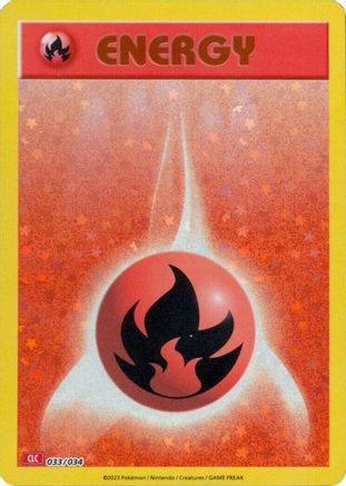 Image of Basic Fire Energy 033/034  - Holofoil Trading Card Game Classic - Classic Collection