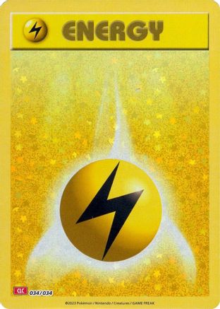 Image of Basic Lightning Energy 034/034  - Holofoil Trading Card Game Classic - Classic Collection