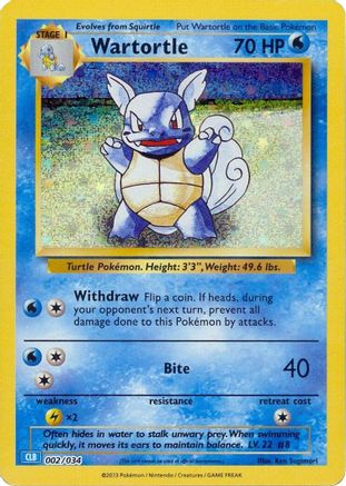 Image of Wartortle 002  - Holofoil Trading Card Game Classic - Classic Collection