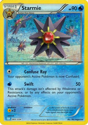 Image of Starmie 005/034  - Holofoil Trading Card Game Classic - Classic Collection