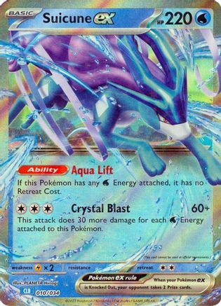 Image of Suicune ex 010/034  - Holofoil Trading Card Game Classic - Classic Collection