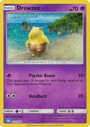 Image of Drowzee 011/034  - Holofoil Trading Card Game Classic - Classic Collection