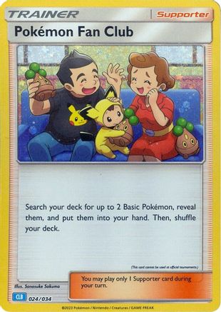 Image of Pokemon Fan Club (CLB) 024/034  - Holofoil Trading Card Game Classic - Classic Collection
