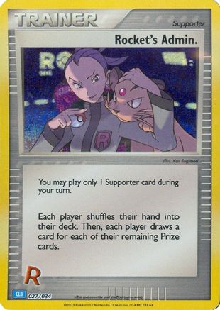 Image of Rocket's Admin. (CLB) 027/034  - Holofoil Trading Card Game Classic - Classic Collection