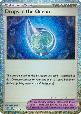 Image of Drops in the Ocean 021/034  - Holofoil Trading Card Game Classic - Classic Collection