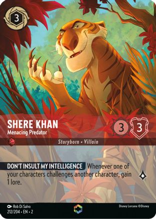 Image of Shere Khan - Menacing Predator (Enchanted) (212/204) - Rise of the Floodborn Holofoil