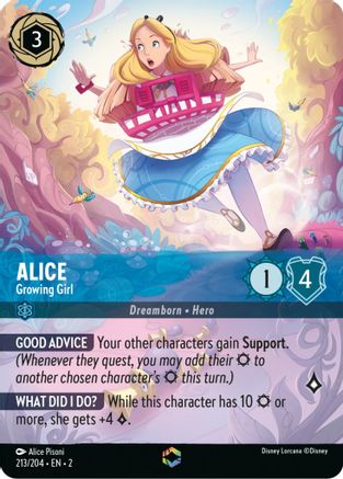 Image of Alice - Growing Girl (Enchanted) (213/204) - Rise of the Floodborn Holofoil