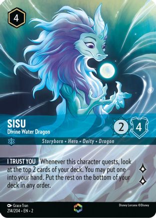 Image of Sisu - Divine Water Dragon (Enchanted) (214/204) - Rise of the Floodborn Holofoil
