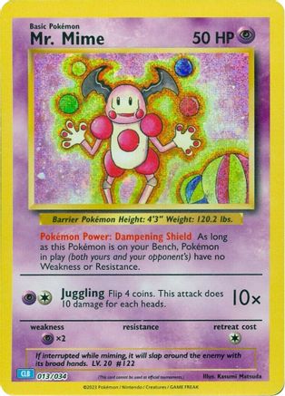 Image of Mr. Mime 013/034  - Holofoil Trading Card Game Classic - Classic Collection