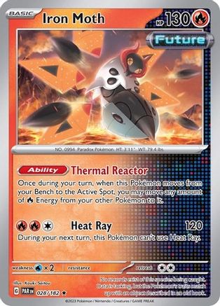 Image of Iron Moth 028/182  - Holofoil Miscellaneous Cards & Products - Rare